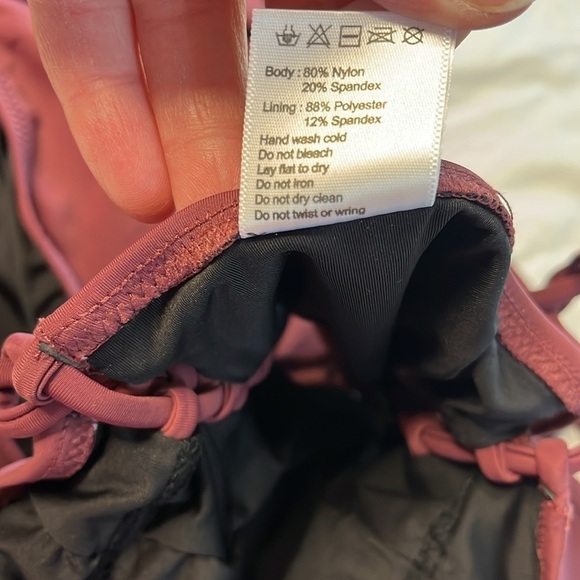 Wave Shine Skirt Set Maroon Waist Cinched Corset Swim Skirt/ Mesh Halter Bikini - Picture 8 of 16